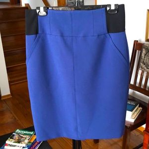 Iris Setlakwe knee length color block pencil skirt